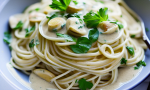 Linguine with Creamy White Clam Sauce