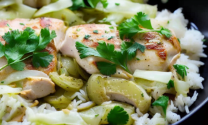 Diabetes-Friendly One-Pan Chicken & Cabbage with Rice
