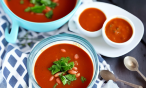 Nutrient-Rich Tomato Soup with Beans & Greens