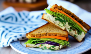 Heart-Healthy Veggie & Hummus Sandwich