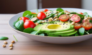 Heart-Healthy Avocado Tuna Spinach Salad