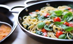Heart-Healthy One-Pot Spinach & Tomato Whole-Wheat Pasta