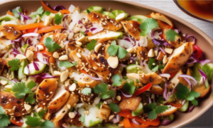 Sesame Kohlrabi & Chicken Salad Recipe